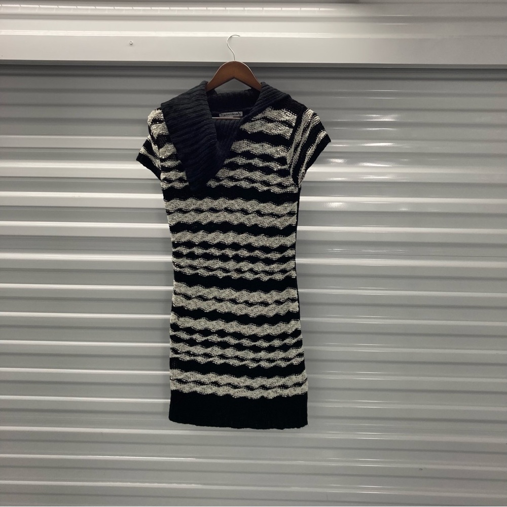 Elegant Black and White Striped Mini Dress From "Made for me to look amazing"